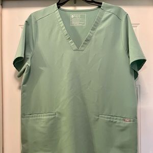 Figs Casma Scrub Top, Jade, Sz L